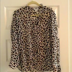 Express leopard dress shirt